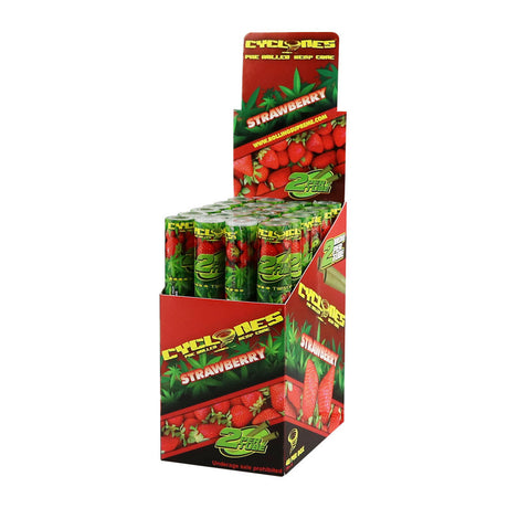 Cyclones Hemp Cones Strawberry Flavor Display Box Front View