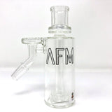 5" AFM Showerhead Perc Glass Ash-Catcher, 14mm joint, Borosilicate, front view on white