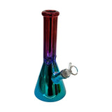 8" Chrome Color Beaker Bong