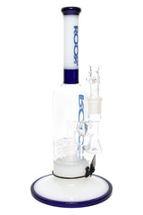 ROOR Tech Multicolor Stemless Straight Tube Bong – Barrel Perc – 12″