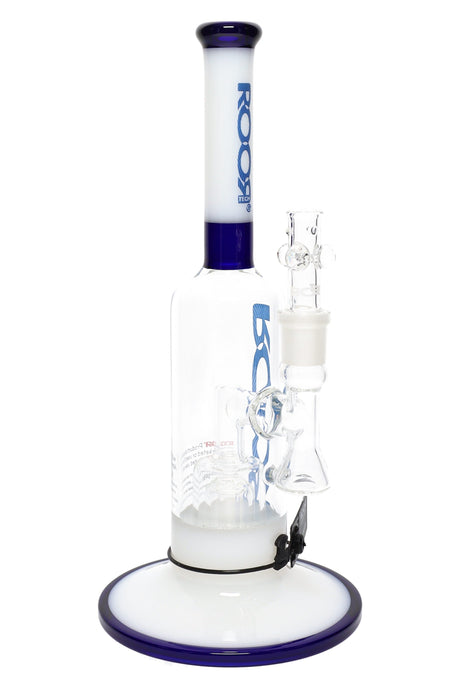 ROOR Tech Multicolor Stemless Straight Tube Bong – Barrel Perc – 12″