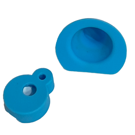 Dab Rite Silicone Insert in Blue, Durable and Heat-Resistant for Dab Rigs, Top View