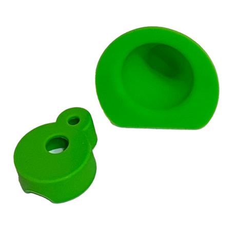 Dab Rite Silicone Insert in green, ideal for dab rig customization and protection, top view