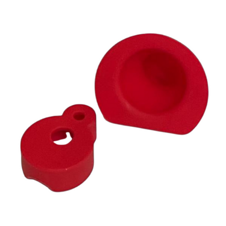 Dab Rite Silicone Insert in vibrant red, showcasing its flexible design and compatibility with dab rigs