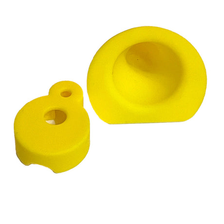 Dab Rite Silicone Insert in vibrant yellow, top view, heat-resistant for dab rig customization