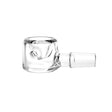 Borosilicate glass dab straw herb slide converter, 10mm to 14mm joint size, side view