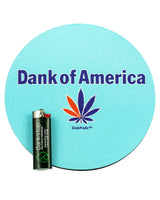 DabPadz 8" Rubber Dropmat in Blue with Dank of America Logo - Top View