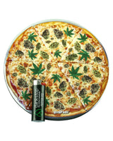 DabPadz 8" Rubber Dropmat with Weedza Pizza Design, Top View