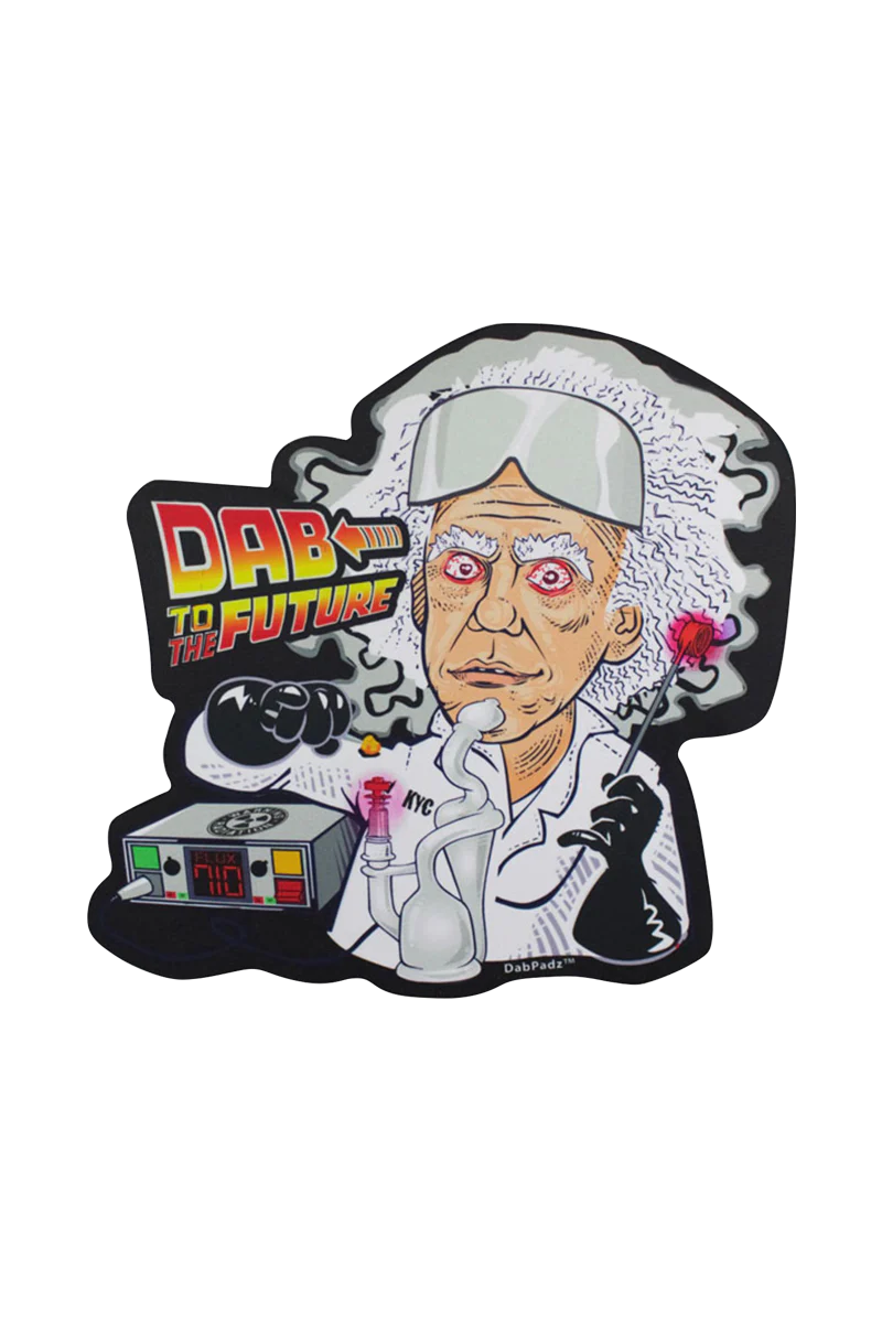 DabPadz 'Dab to the Future' Die Cut Dab Mat, 10" Rubber, Front View