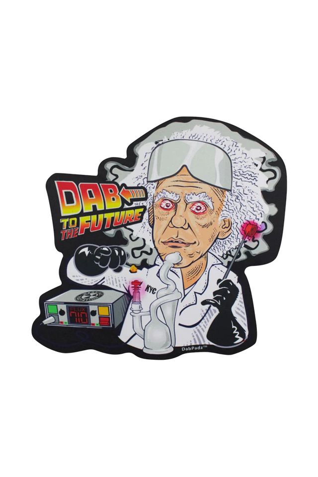 DabPadz 'Dab to the Future' Die Cut Dab Mat, 10" Rubber, Front View