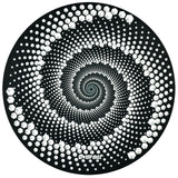 DabPadz Rubber Dab Mat with Hexagon Spiral Design, Large Size, Top View