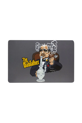 DabPadz 'The Dabfather' Large Dab Mat featuring a caricature design, 10" x 16" size, front view