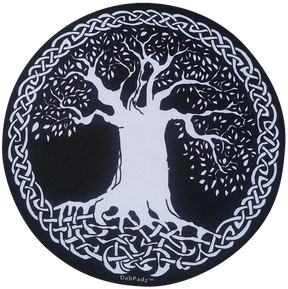 DabPadz Tree of Life 5" Round Dab Mat with Rubber Base and Fabric Top
