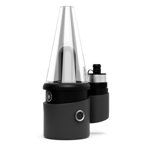 Dabtech Duvo X Vaporizer - Sleek Black Portable Design with Clear Mouthpiece