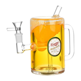 Dabtized Beer Mug Piece Glycerin Glass Water Pipe | 7" | 14mm F | Designs Vary