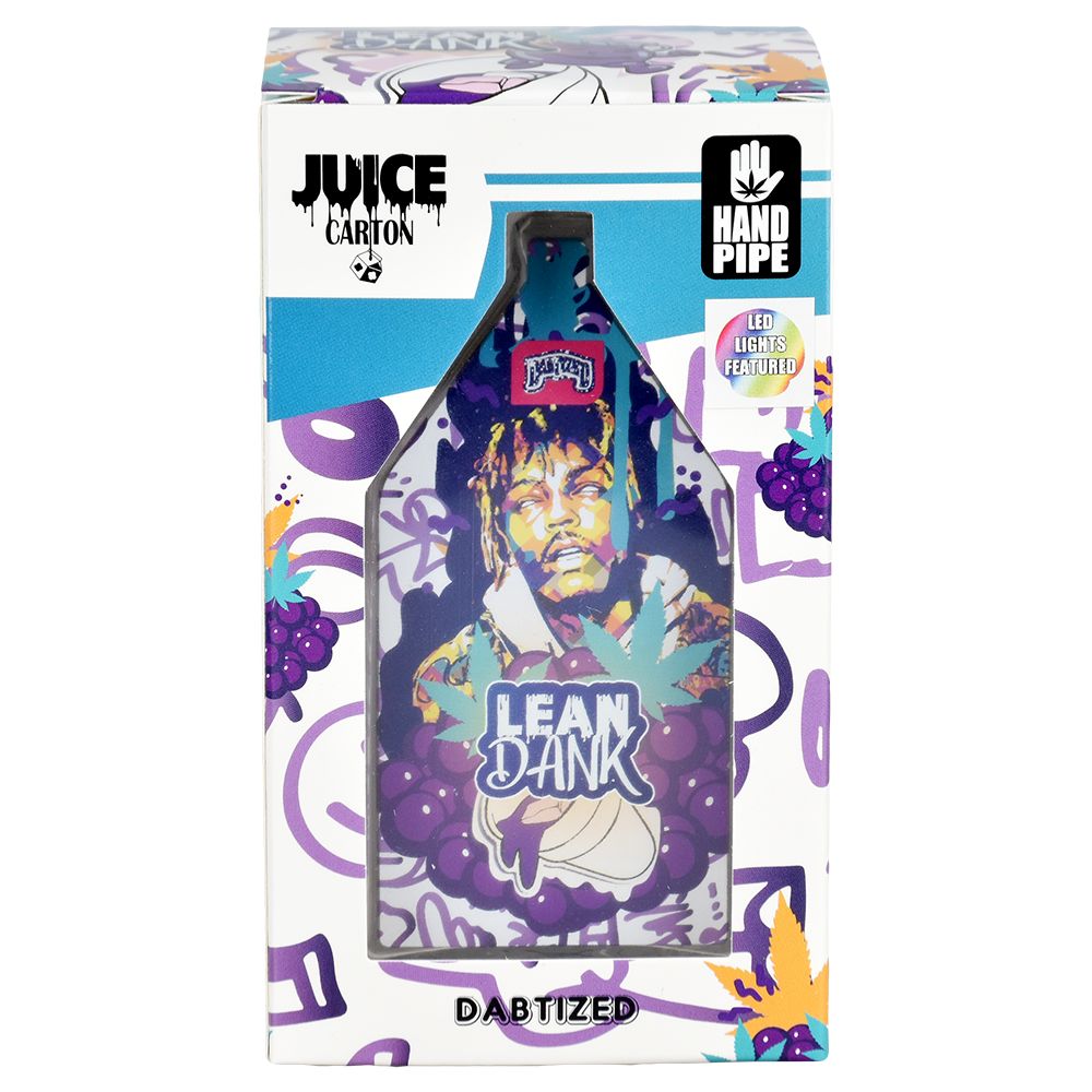 Dabtized Juice Carton LED Glass Hand Pipe | 3.75" | Designs Vary