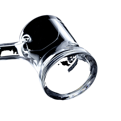 DANK BANGER Premium Quartz Belly Banger for Dab Rigs, 45 Degree Angle View