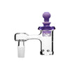 DANK BANGER Premium Seamless Flat Banger Combo Set in Milk Purple, 90 Degree Joint, 14mm