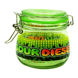 Dank Tank "Sour Diesel" green airtight borosilicate glass storage jar with silicone seal