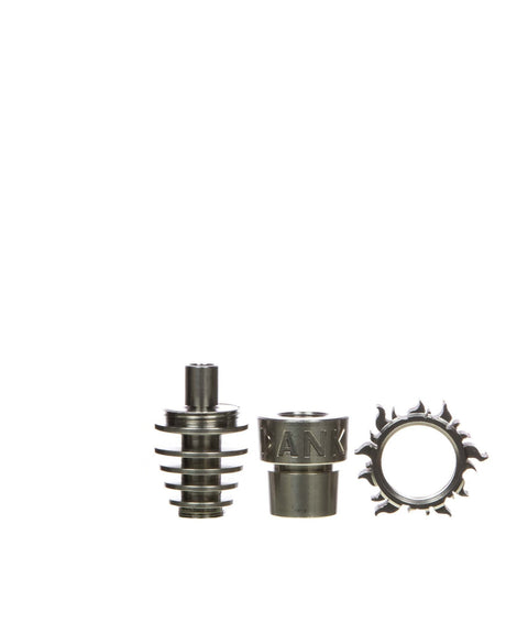 Dank Tools Titanium Domeless Nail for Dab Rigs, 14mm/18mm with Sun-Dish Design, Front View