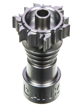 Dank Tools Domeless Titanium Nail with Sun-Dish for Dab Rigs, 14mm/18mm Female Joint, Front View