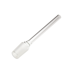Davinci Ascent Straight Glass Adapter for vaporizers, 14mm to 19mm, borosilicate glass, side view