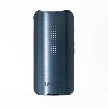DaVinci iQ2 Vaporizer in Teal - Compact Design, Portable, Front View on White Background