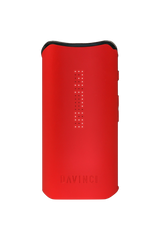 DaVinci IQC Vaporizer in Red, Portable Design for Dry Herbs and Concentrates, Front View