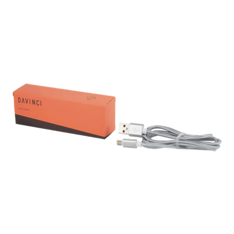 DaVinci MIQRO Vaporizer Zirconium Path with USB Cable and Orange Packaging