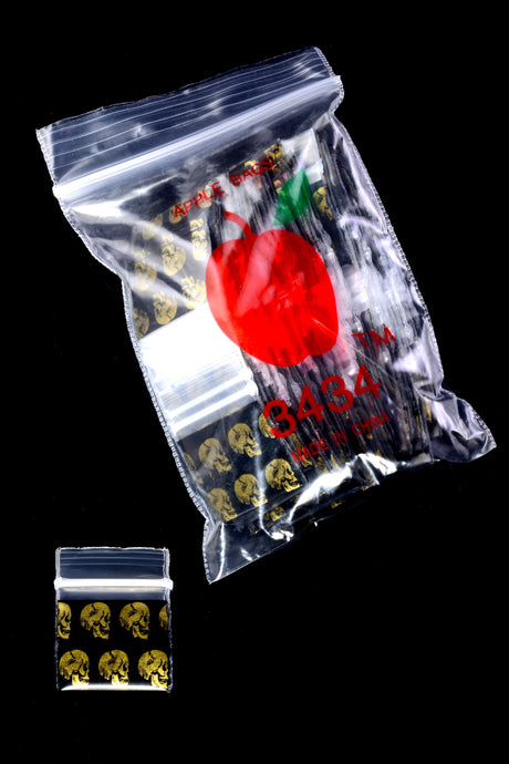 Apple Bags Mini Zip Baggies – 3/4″ × 3/4″ – 1000 Pack