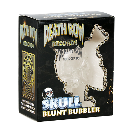 Death Row Records Skull Glass Blunt Bubbler | 2.75"