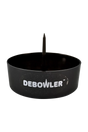 Debowler Ashtray in Black, 4" Plastic with Built-in Poker, Portable Design for Easy Cleaning