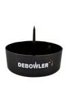 Debowler Ashtray in Black, 4" Plastic with Built-in Poker, Portable Design for Easy Cleaning