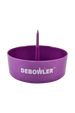 Debowler Ashtray in Purple, Portable Plastic Design with Built-in Poker, Front View