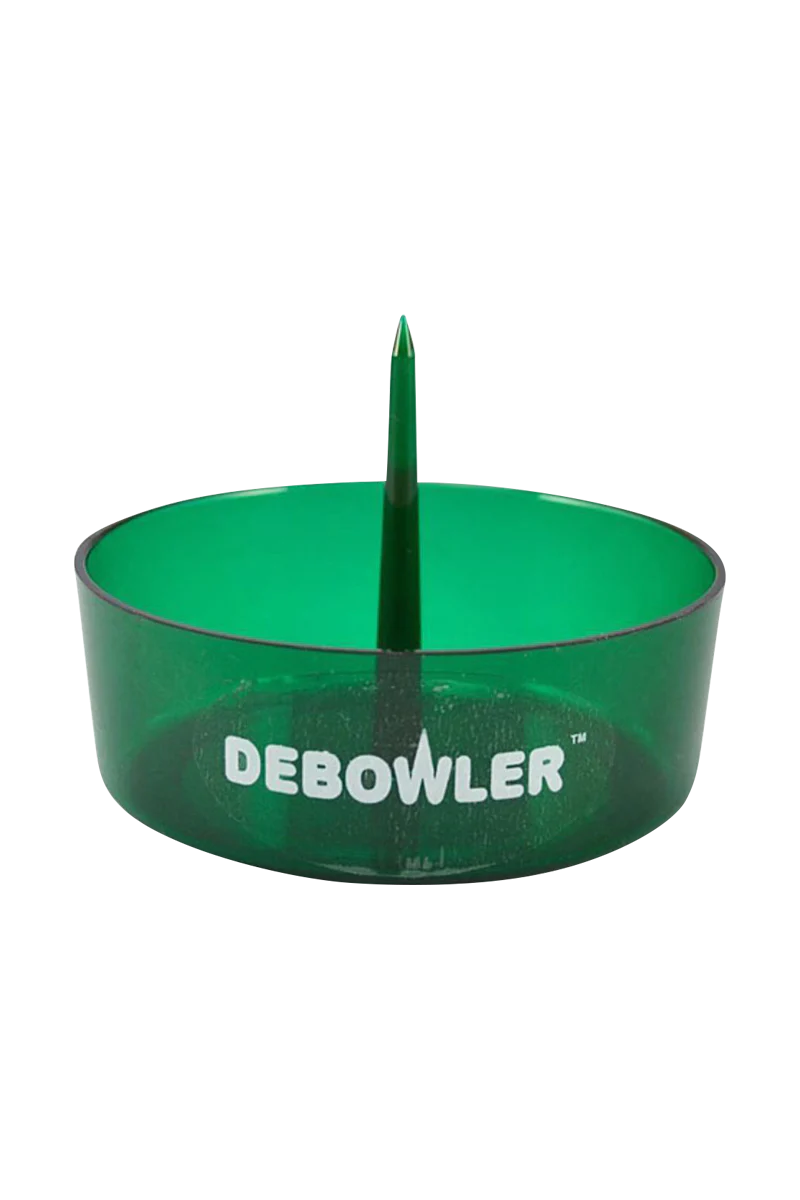 Debowler Ashtray in Green - Plastic, Portable 4" Size, Ideal for Bongs and Pipes