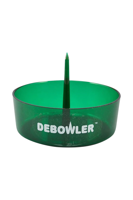 Debowler Ashtray in Green - Plastic, Portable 4" Size, Ideal for Bongs and Pipes