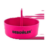 Debowler Ashtray in vibrant purple, compact design with built-in poker, front view