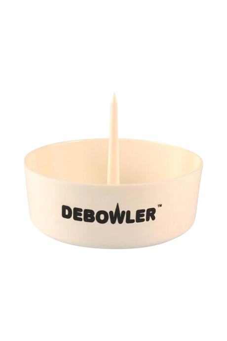 Debowler Ashtray in Black - Front View on Seamless White Background