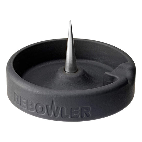 Debowler Minimalist Silicone Ashtray in Black - 4.25" Diameter Top View