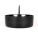 Black Debowler Spiked Ashtray front view, perfect as a novelty gift or kitchen accessory