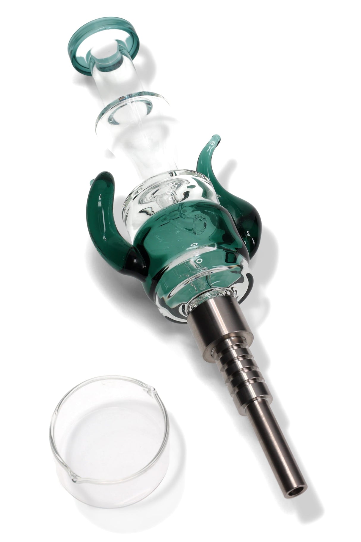 Glass Spiked Dab Straw Kit “Devil Horns” – 7½″