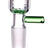 14mm Valiant Distribution Deep-Dish Glass Screen Bowl with Green Handle, Front View