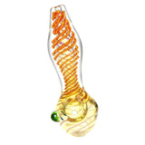 Deep Spiral Glass Spoon Pipe w/ Marble