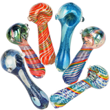 Delicious Dreams Glass Spoon Pipes | 4.5"-5" | Assorted Colors & Styles | 6ct Bundle