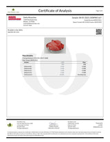 Delta Munchies D8 Sour Belts Certificate of Analysis Document