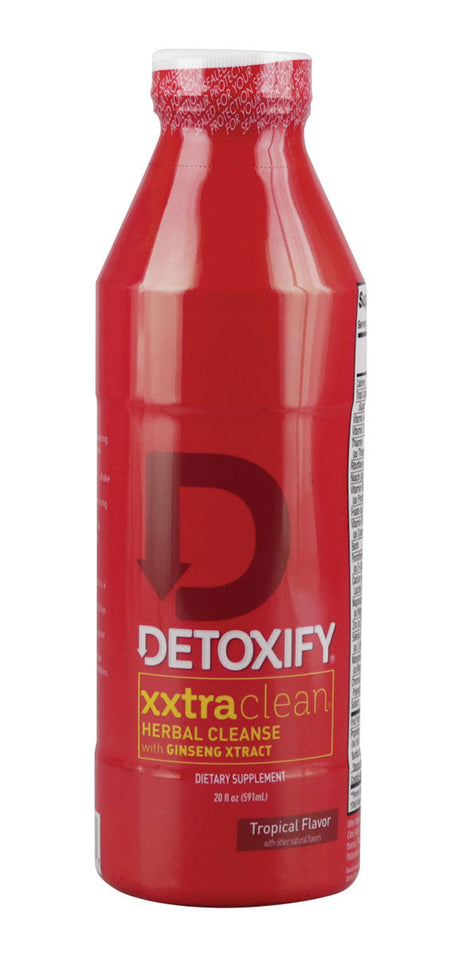 Detoxify Xxtra Clean Herbal Cleanse 20oz Bottle, Tropical Flavor, Front View