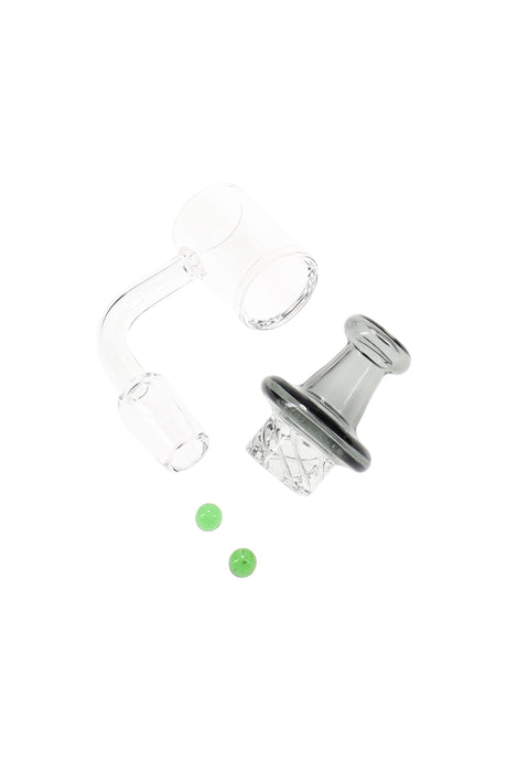 Quartz 14.5 mm Male Spinner Banger – Domeless – With Banger Beads
