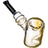Diamond Glass Fumed Classic Sherlock Hand Pipe, 6" Length, for Dry Herbs, Side View