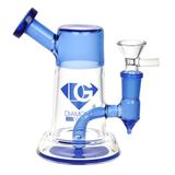 Diamond Glass Gold Diamond Stem Mini Water Pipe | 5.25" | 14mm F | Colors Vary