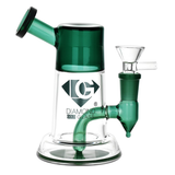 Diamond Glass Gold Diamond Stem Mini Water Pipe | 5.25" | 14mm F | Colors Vary